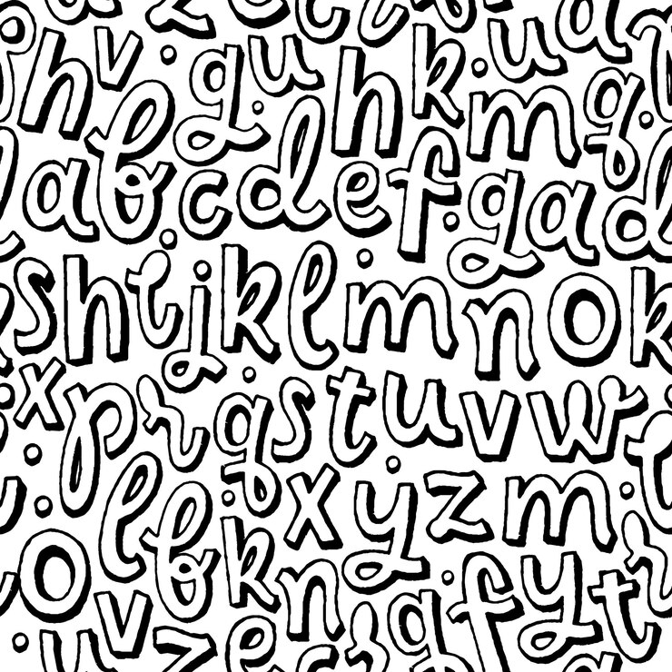Vector una hoja negra y blanca de letras con la palabra cangrejo en ella