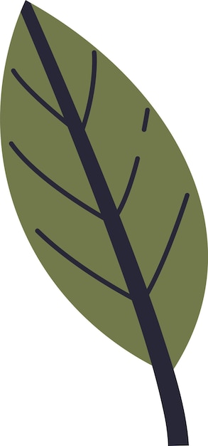 Hoja de otoño dibujada a mano