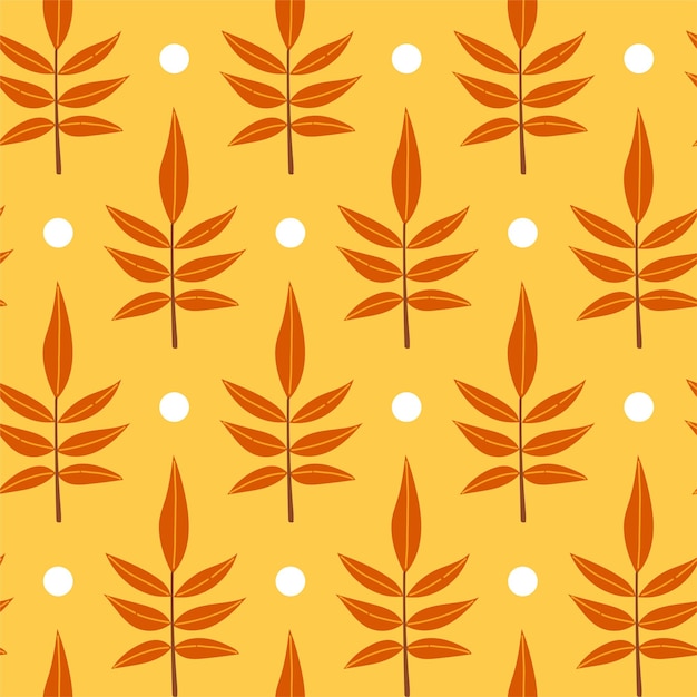 Hoja de otoño de patrones sin fisuras vector simple hojas ilustración