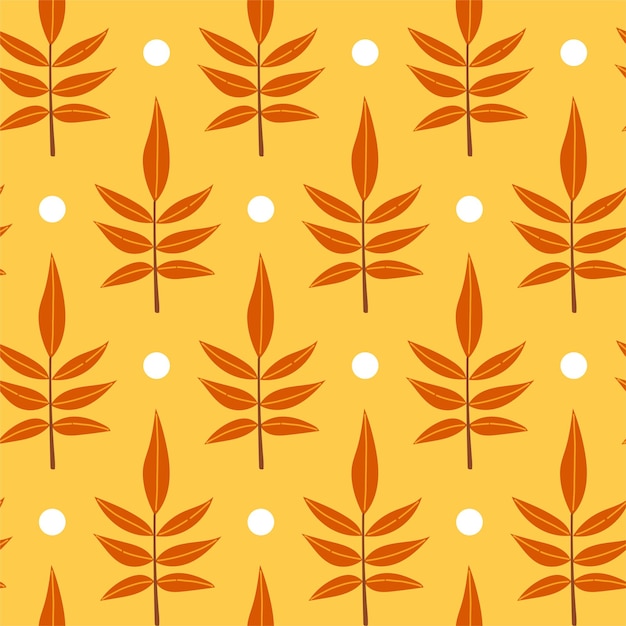 Hoja de otoño de patrones sin fisuras vector simple hojas ilustración