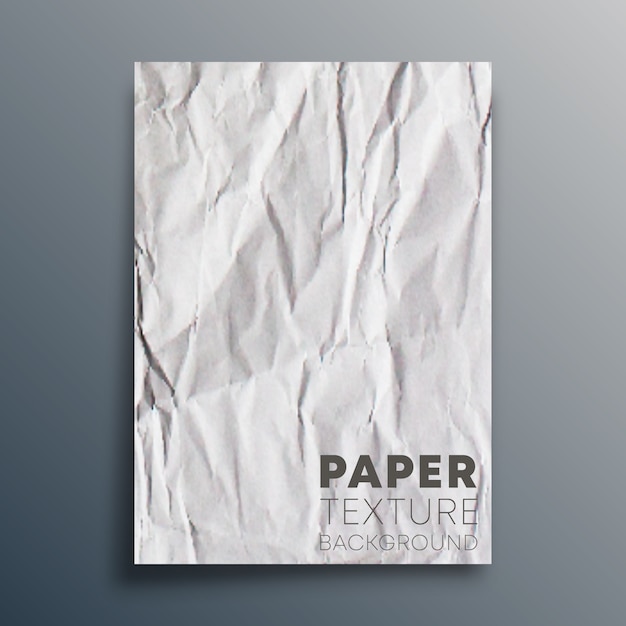 Vector hoja de papel en blanco arrugada