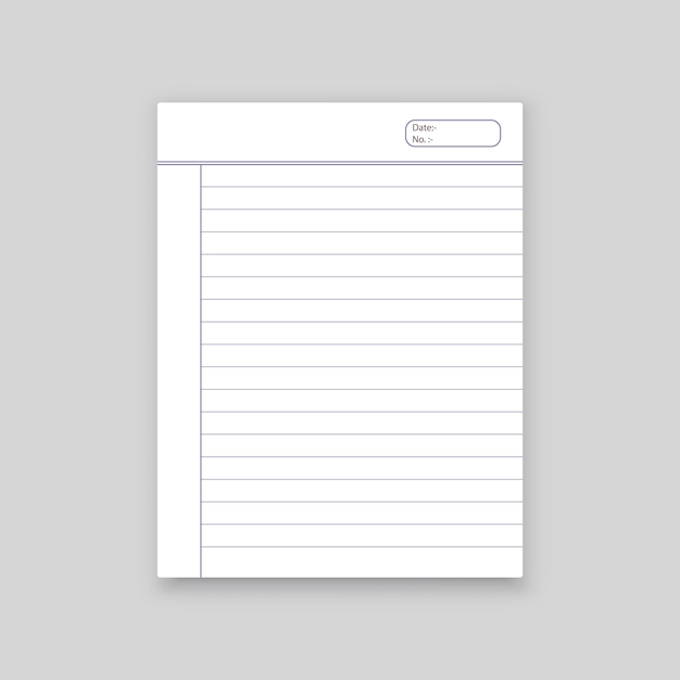 hoja de papel en blanco para el cuaderno