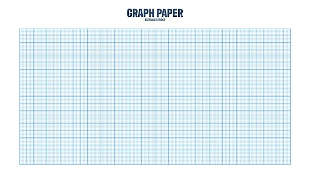 Vector hoja de papel gráfico con cuadrícula patrón geométrico de textura de papel milimétrico blanco alineado azul para dibujo estudiando ingeniería técnica o medición de escala ilustración vectorial