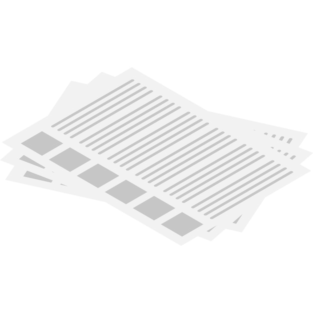 Hoja de papel pila vector página pila d icono