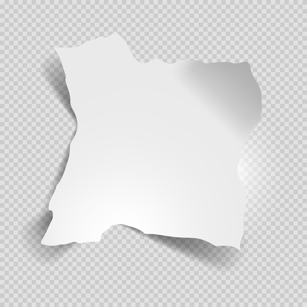 Hoja de papel rasgada realista Hoja de paper rasgada borde del cuaderno de recortes lágrima o página en blanco