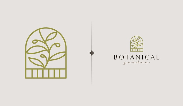Hoja Planta Flor Monoline Logo Universal creativo premium símbolo Vector icono de signo plantilla de logotipo Ilustración vectorial