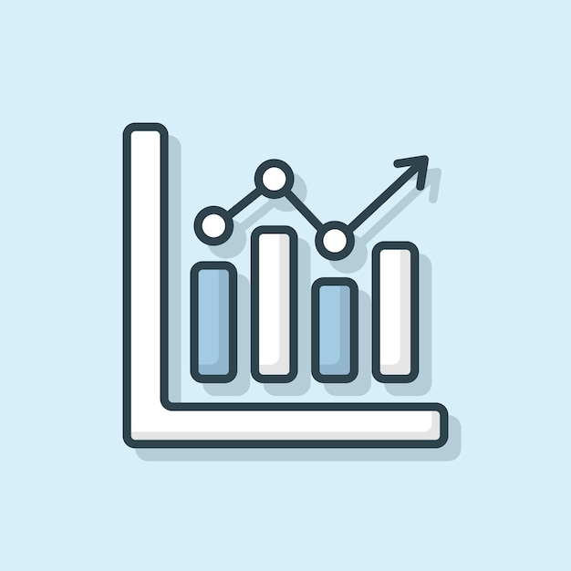 Hoja de pronóstico negocios y finanzas minima icon logo