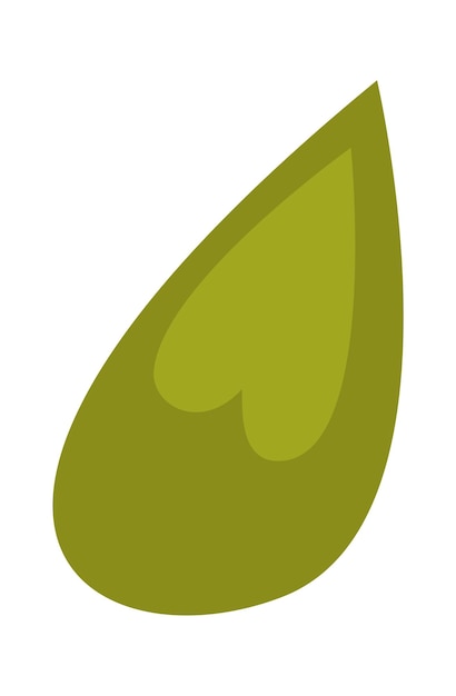 Hoja simple icono ilustración vectorial