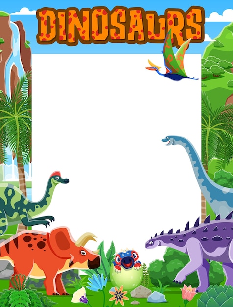 Hoja de trabajo de bloc de notas con dinosaurios prehistóricos