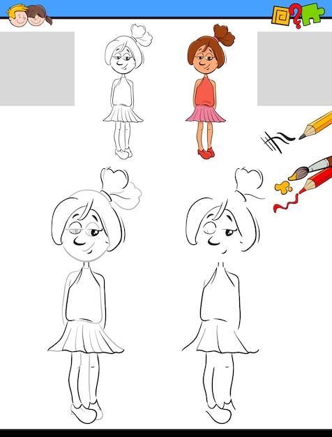 hoja de trabajo para dibujar y colorear