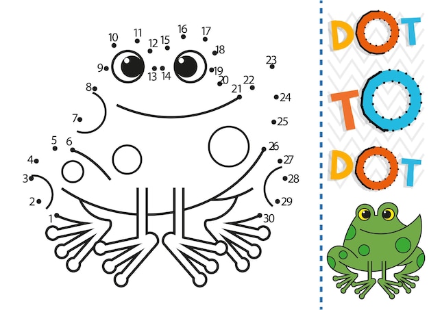 Hoja de trabajo de punto a punto para niños Página para colorear de punto de conexión Punto a punto