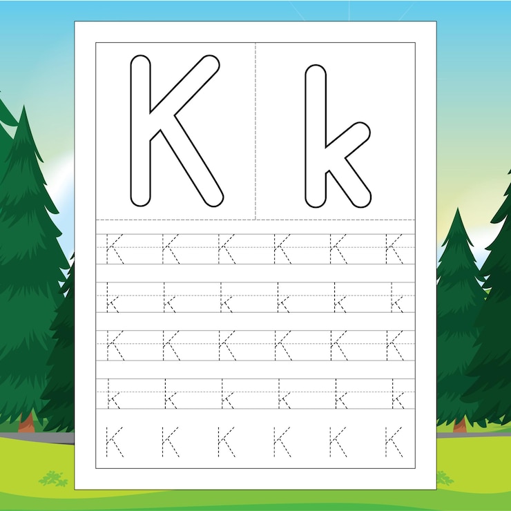 Hoja de trabajo de rastreo de letras para niños