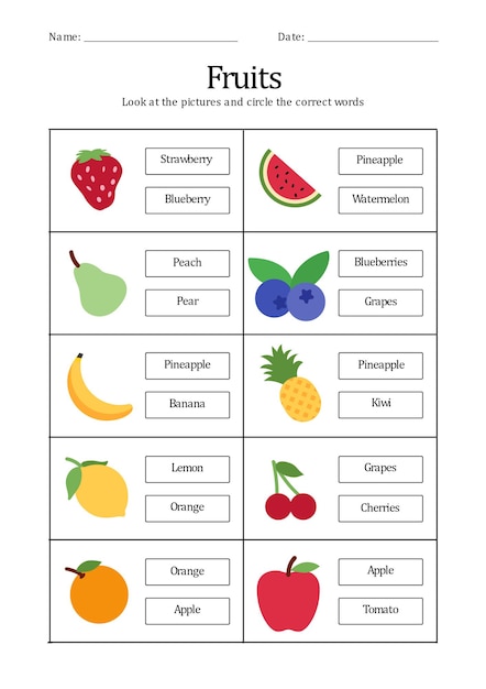 Hoja de trabajo de vocabulario de mascotas de colores blanco., mira la imagen y encierra en un círculo el correcto