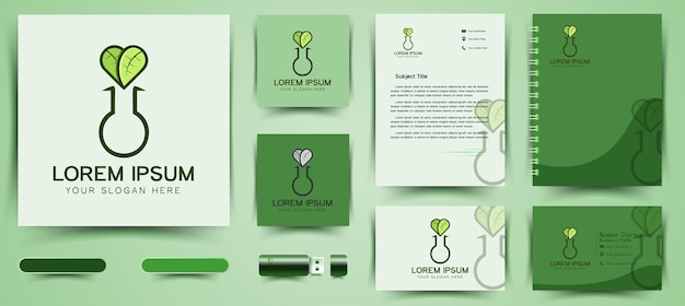 Hoja y tubo de ensayo, logotipo de healthy lab y plantilla de marca empresarial diseños inspiración aislada sobre fondo blanco