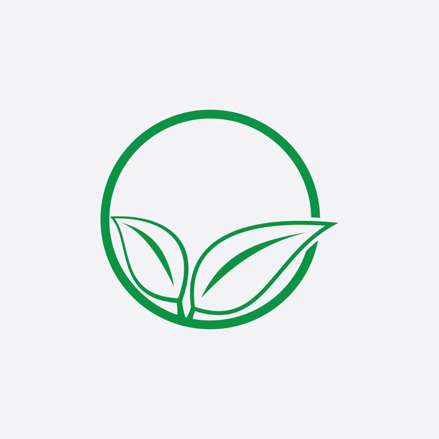Hoja vector ilustración diseño icono logo