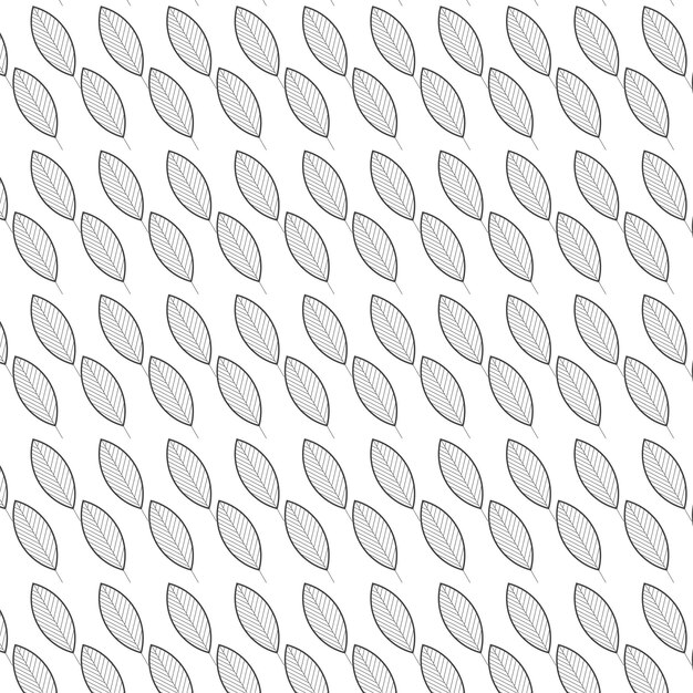 hoja de vector lindo diseño de patrón floral plateado sobre un fondo blanco