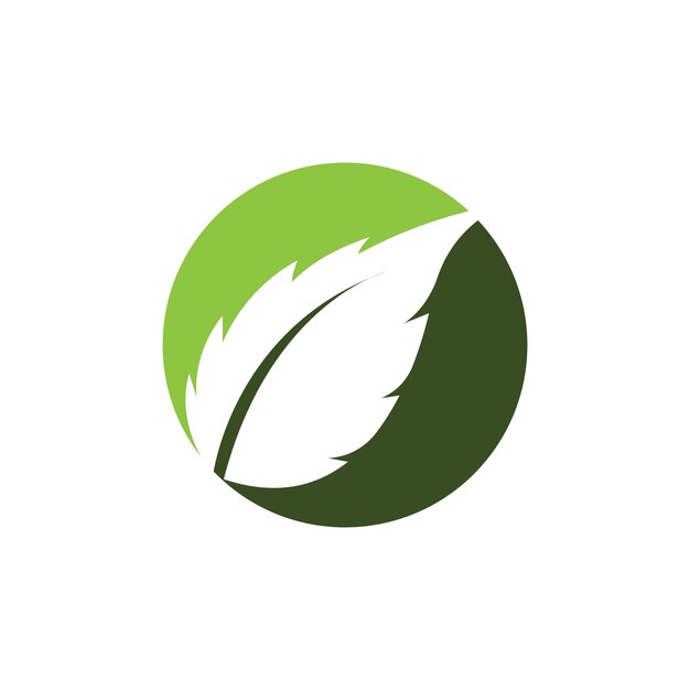 Hoja vector logo diseño concepto ecológico