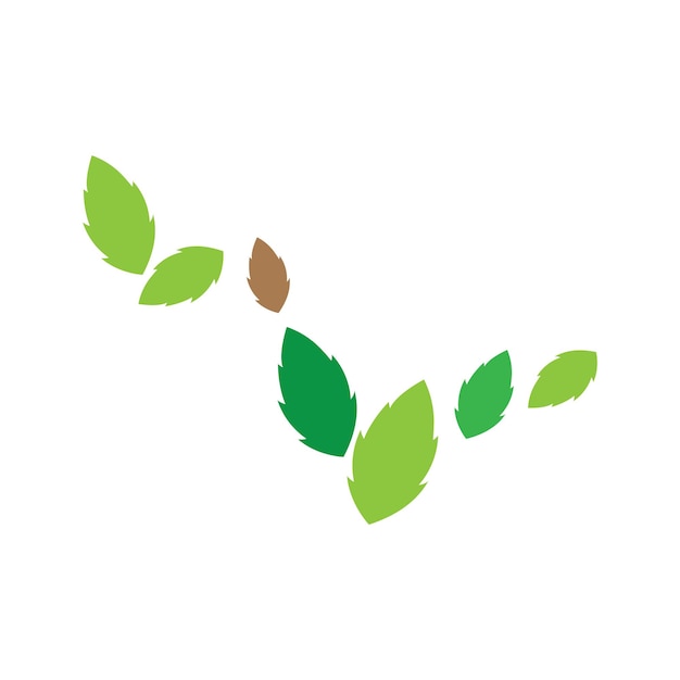 Hoja verde ecología naturaleza elemento vector icono