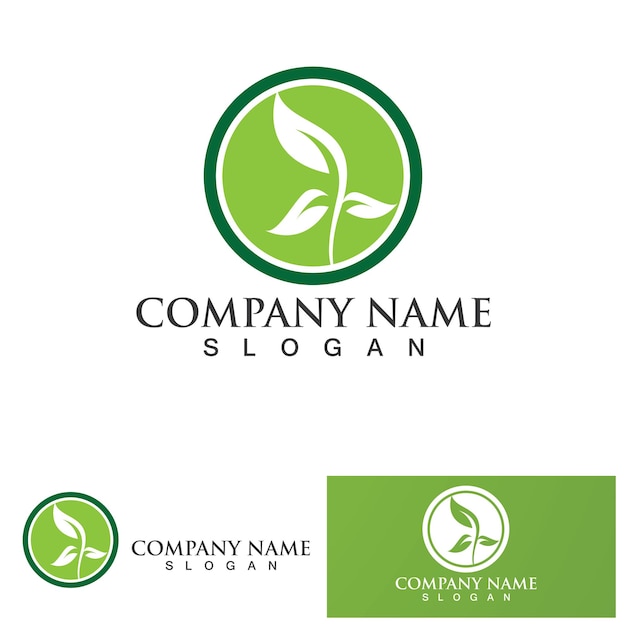 Hoja verde ecología naturaleza elemento vector logo