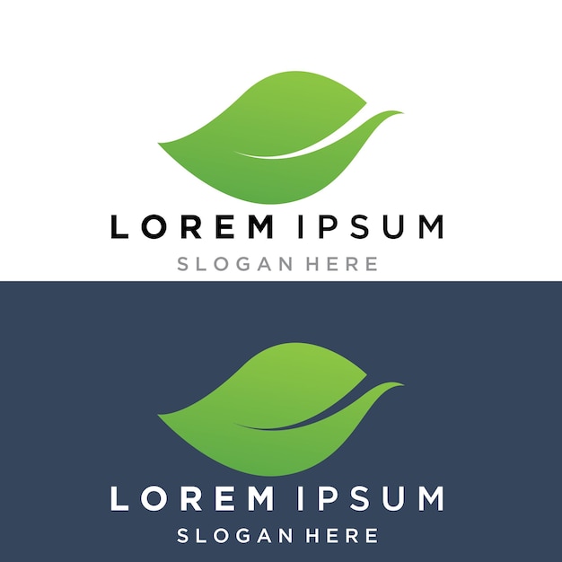 Hoja verde ecología naturaleza elemento vector logo