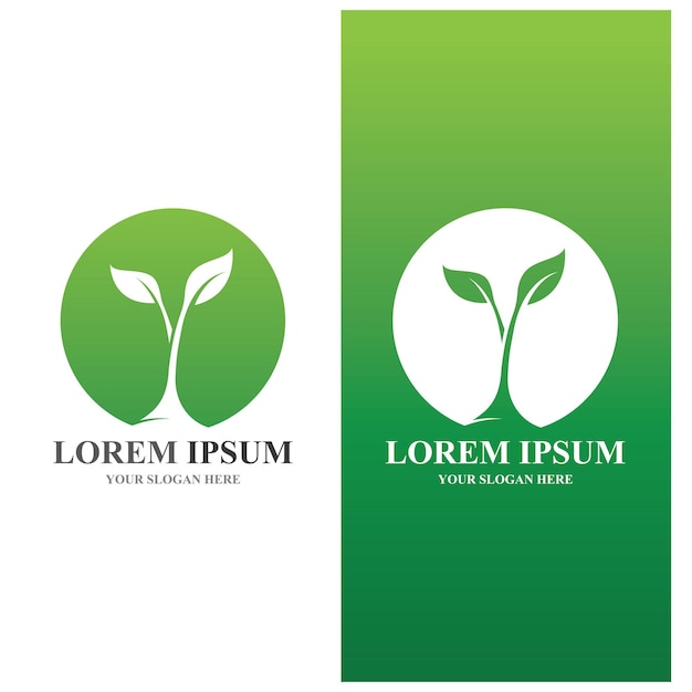 Hoja verde ecología naturaleza logo elemento vector