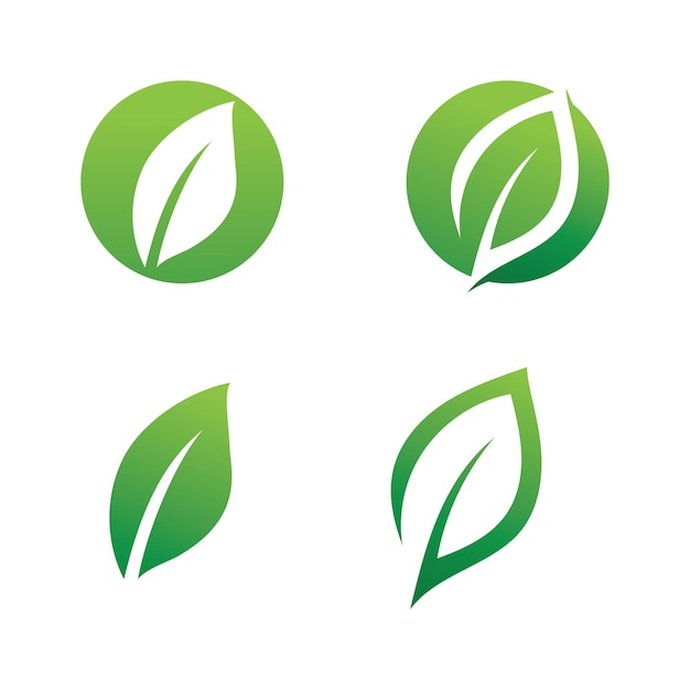 Hoja verde logo ecología naturaleza elemento vector