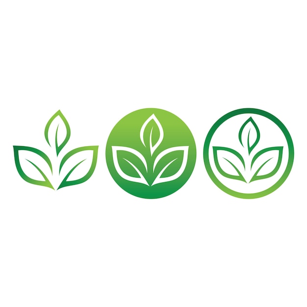 Hoja verde logo ecología naturaleza elemento vector