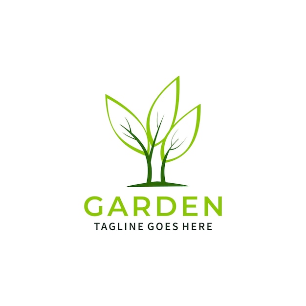 hoja verde logo jardín naturaleza logo naturaleza