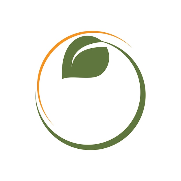Hoja verde logotipo ecología elemento icono de vector de naturaleza