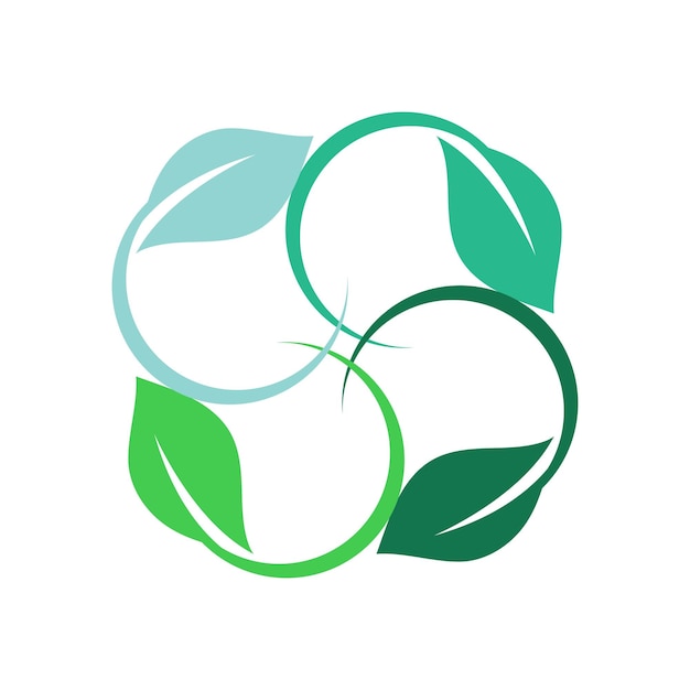 hoja verde logotipo ecología elemento icono de vector de naturaleza