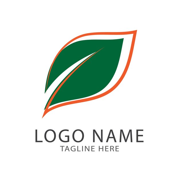 hoja verde logotipo ecología elemento icono de vector de naturaleza