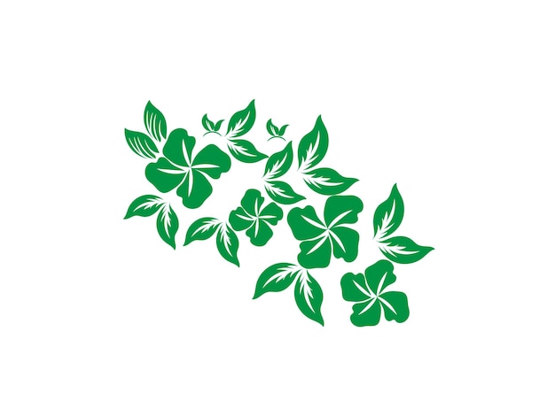 Vector una hoja verde con la palabra primavera en ella