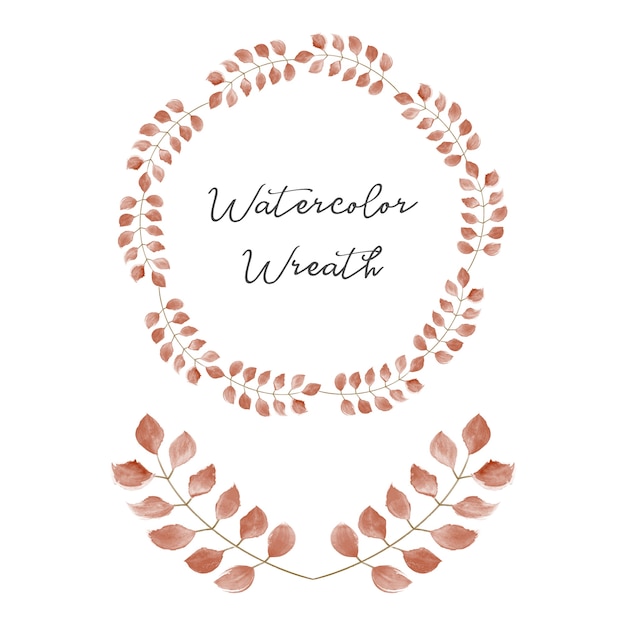 Hojas Autumn Wreath Watercolor