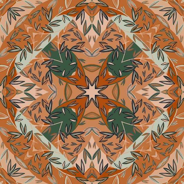 Hojas creativas mosaico de patrones sin fisuras Hojas de palma azulejo Follaje botánico fondo de pantalla sin fin