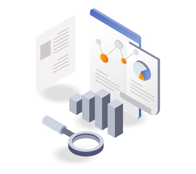 Hojas de datos analíticas y gráficos circulares