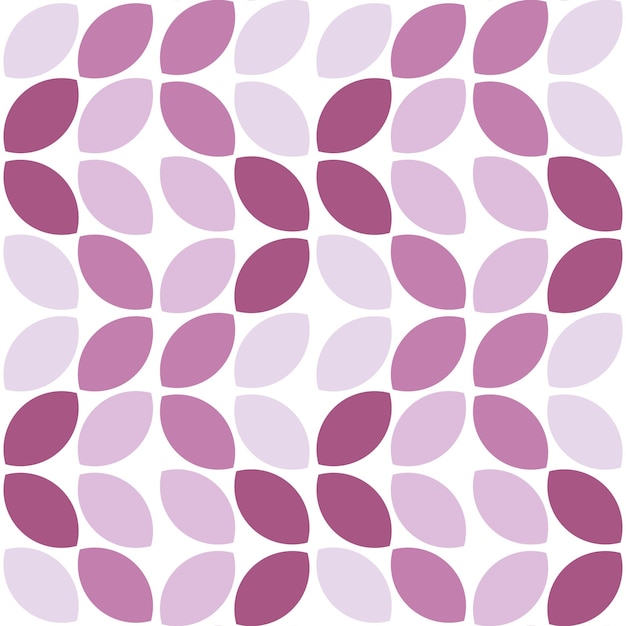 Hojas de formas redondeadas de patrones sin fisuras geométricas minimalistas modernas en un esquema de color rosa sobre un fondo blanco
