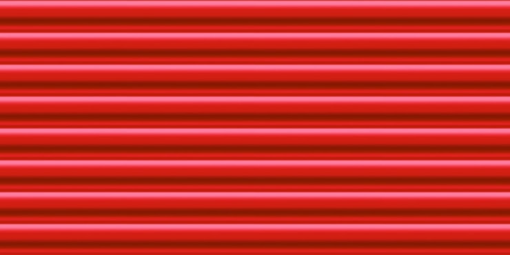Vector hojas de hierro corrugado rojo patrón sin costuras de valla o pared de almacén