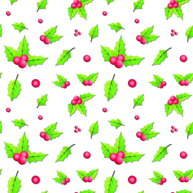Hojas de Navidad sin fisuras vector de fondo