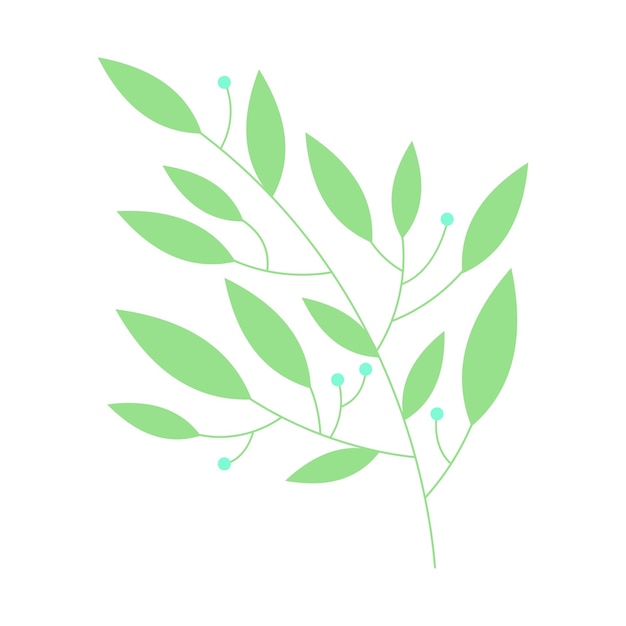 Hojas orgánicas para elementos de creación de plantillas