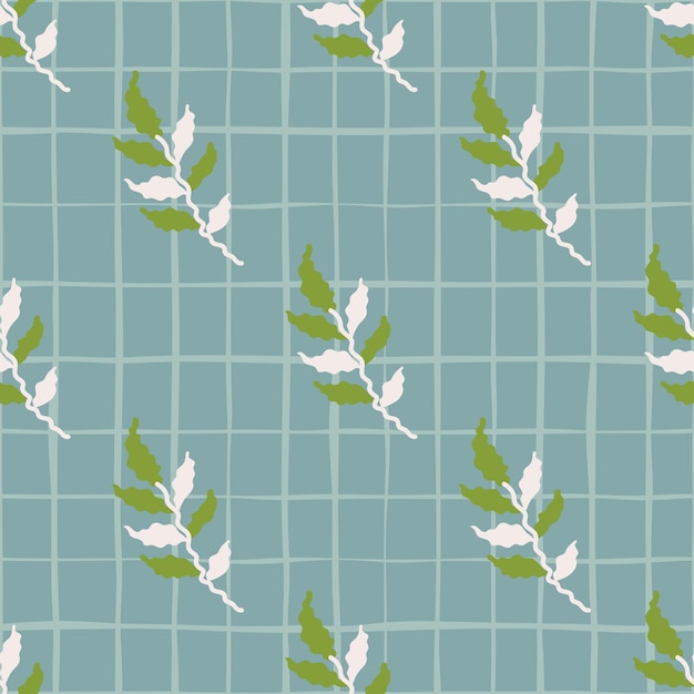 Hojas orgánicas patrón sin costuras estilo simple fondo botánico papel pintado decorativo de hojas de bosque para diseño de telas impresión textil portada de papel de envoltura ilustración vectorial
