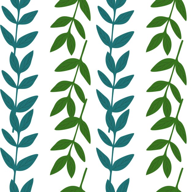 Hojas orgánicas de patrones sin fisuras Fondo de pantalla de hoja de bosque decorativo Fondo botánico