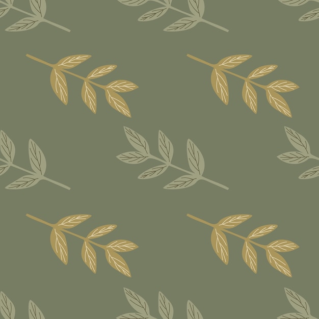 Hojas orgánicas de patrones sin fisuras Fondo de pantalla de hoja de bosque decorativo Fondo botánico