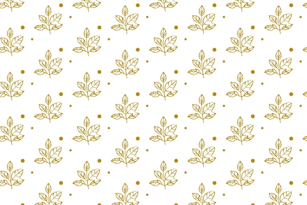 hojas de oro en un fondo blanco ilustración de arte vectorial