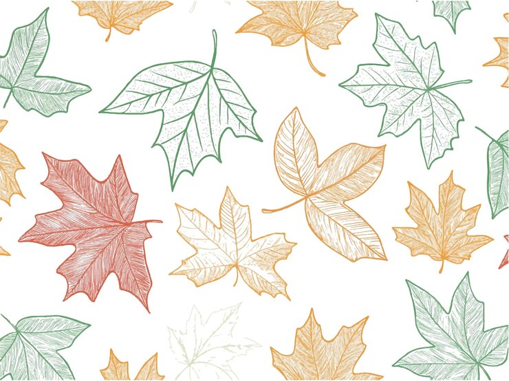 Hojas de otoño con un patrón sin costuras con follaje de otoño como fondo de otoño