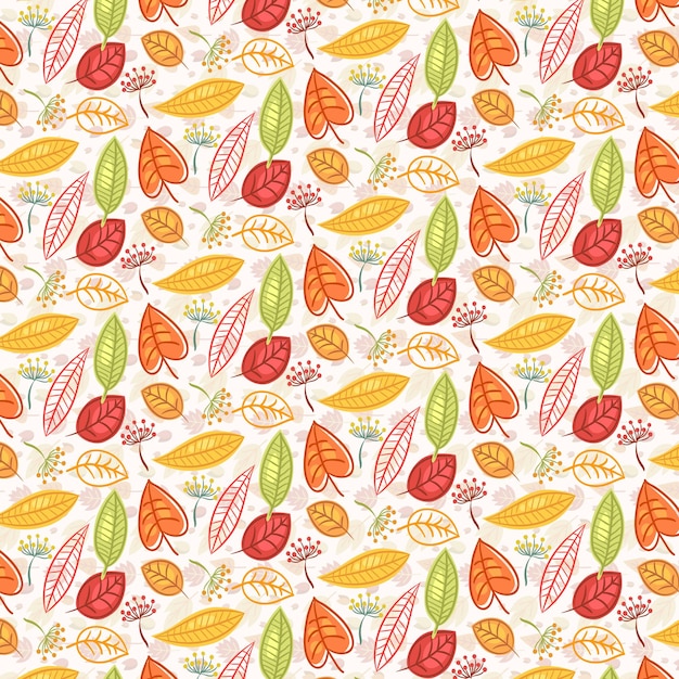 hojas de otoño sobre un fondo blanco
