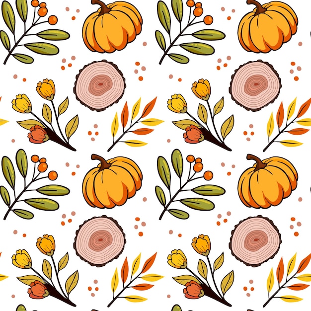 Las hojas de otoño tienen un patrón sin costuras que repite la textura vectorial