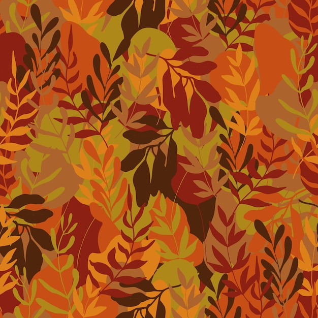 Hojas de otoño vector de fondo transparente para telas, estampados, embalajes y postales.