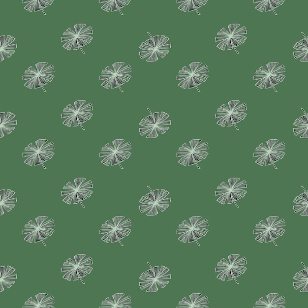 Hojas de palma de abanico patrón sin costuras en follaje vintage de palmetto en estilo de grabado Textura repetida dibujada a mano para papel tapiz de tela papel de regalo de impresión textil Ilustración vectorial