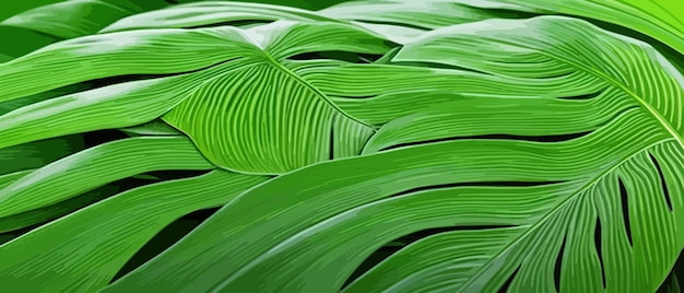 Vector hojas de palmeras tropicales selva hojas verdes vector transparente patrón floral fondo vector