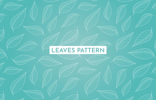Vector hojas patrón fondo verde